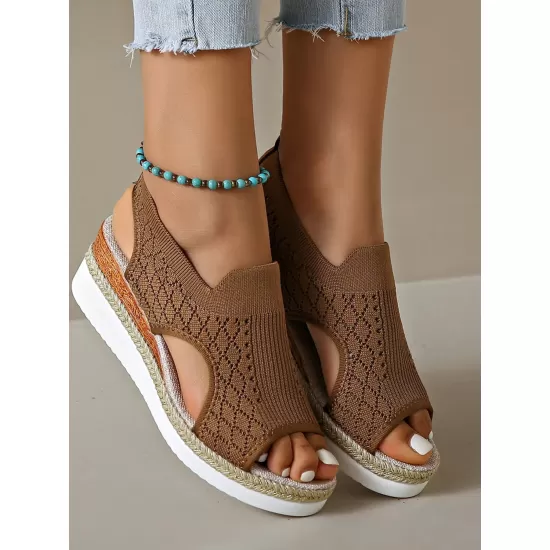 Open Toe Platform Wedge Sandals Open Toe Platform Wedge Sandals