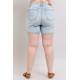 Button Denim Shorts with Pocket Button Denim Shorts with Pocket