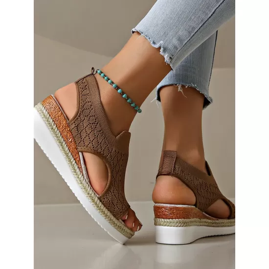 Open Toe Platform Wedge Sandals Open Toe Platform Wedge Sandals
