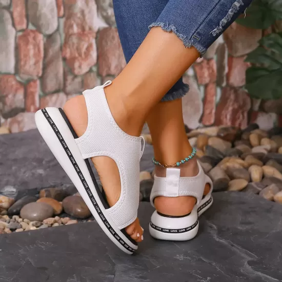 Mesh Open Toe Platform Sandals Mesh Open Toe Platform Sandals