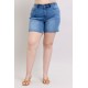 Button Denim Shorts with Pockets Button Denim Shorts with Pockets