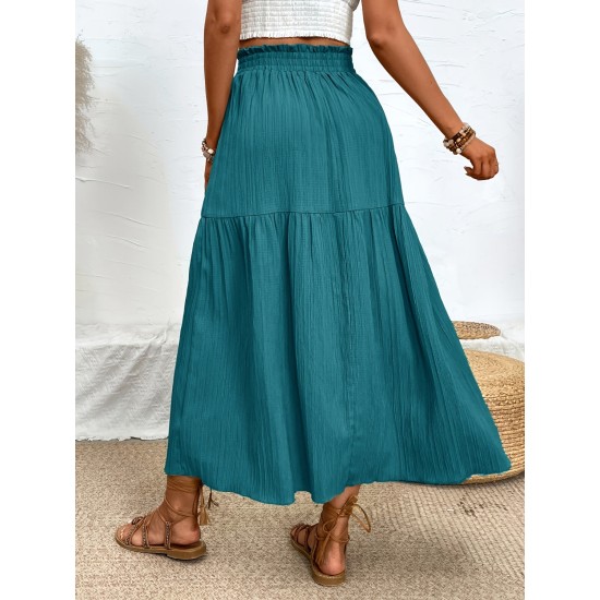 Frill Slit Skirt (multiple color options) Frill Slit Skirt (multiple color options)