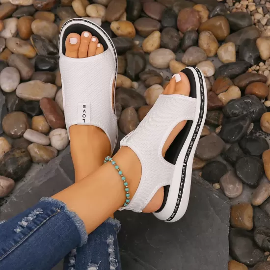 Mesh Open Toe Platform Sandals Mesh Open Toe Platform Sandals