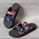 American Flag Patriotic Double Strap Sandals American Flag Patriotic Double Strap Sandals