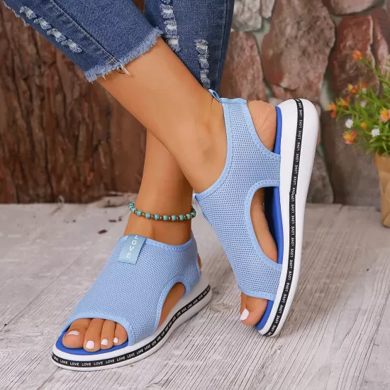Mesh Open Toe Platform Sandals Mesh Open Toe Platform Sandals