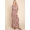Printed Shirred Maxi Dress