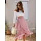 Printed Ruffled Midi Skirt (multiple color options) Printed Ruffled Midi Skirt (multiple color options)