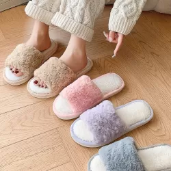 Cozy Open Toe Slippers