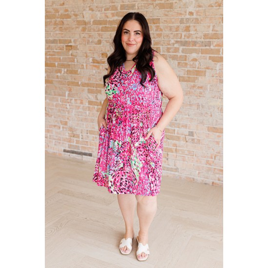 Bless Your Heart V-Neck Dress in Neon Fuchsia Bless Your Heart V-Neck Dress in Neon Fuchsia