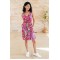 Bless Your Heart V-Neck Dress in Neon Fuchsia