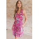 Bless Your Heart V-Neck Dress in Neon Fuchsia Bless Your Heart V-Neck Dress in Neon Fuchsia