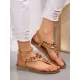 Colorful Beaded T-Strap Flat Sandals Colorful Beaded T-Strap Flat Sandals