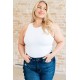 Cream of the Crop Rib Knit Tank Top in White Cream of the Crop Rib Knit Tank Top in White