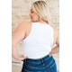 Cream of the Crop Rib Knit Tank Top in White Cream of the Crop Rib Knit Tank Top in White