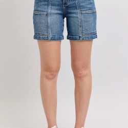 High Rise Denim Shorts