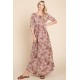 Printed Shirred Maxi Dress Printed Shirred Maxi Dress