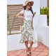 Printed Ruffled Midi Skirt (multiple color options) Printed Ruffled Midi Skirt (multiple color options)