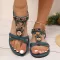 Flower Open Toe Flat Sandals
