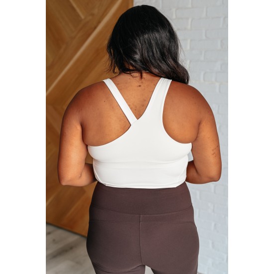 Doing it For Me Asymmetrical Tank in White Pearl Doing it For Me Asymmetrical Tank in White Pearl