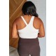 Doing it For Me Asymmetrical Tank in White Pearl Doing it For Me Asymmetrical Tank in White Pearl