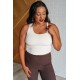 Doing it For Me Asymmetrical Tank in White Pearl Doing it For Me Asymmetrical Tank in White Pearl