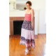 Vacay Vibes Floral Smocked Tube Top Tiered Maxi Dress in Orange Vacay Vibes Floral Smocked Tube Top Tiered Maxi Dress in Orange