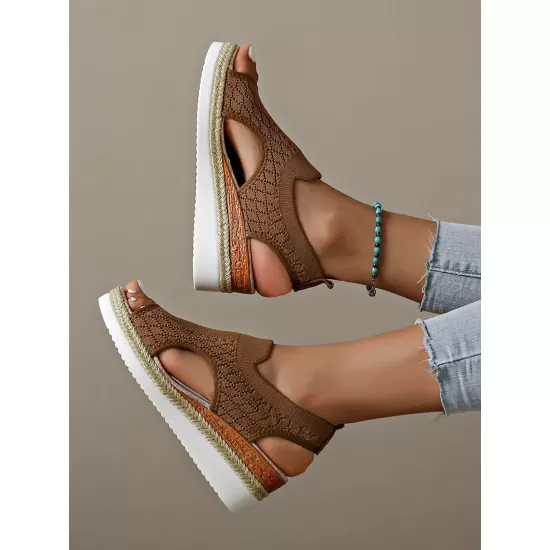 Open Toe Platform Wedge Sandals Open Toe Platform Wedge Sandals