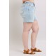 Button Denim Shorts with Pocket Button Denim Shorts with Pocket