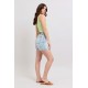Button Denim Shorts with Pocket Button Denim Shorts with Pocket