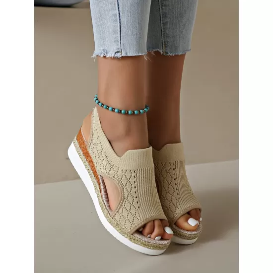 Open Toe Platform Wedge Sandals Open Toe Platform Wedge Sandals