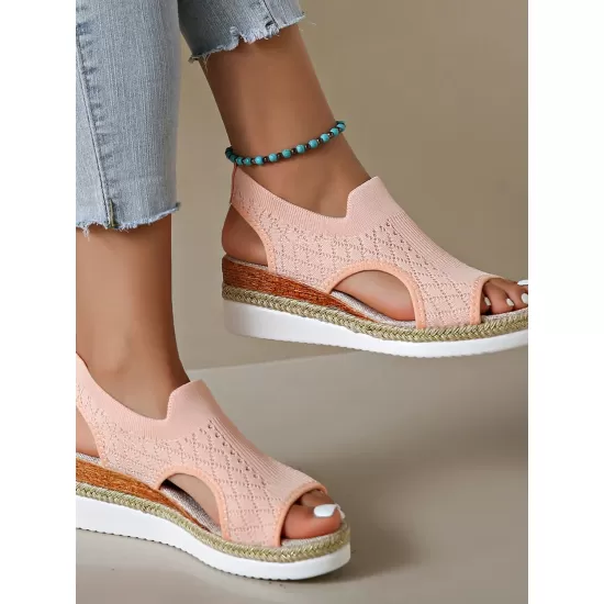 Open Toe Platform Wedge Sandals Open Toe Platform Wedge Sandals