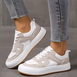 Round Toe Platform Sneakers