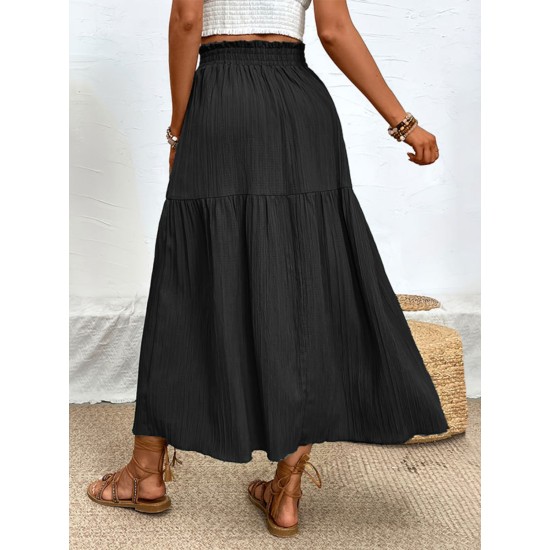 Frill Slit Skirt (multiple color options) Frill Slit Skirt (multiple color options)