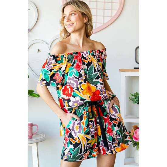 Floral Off-Shoulder Top Floral Off-Shoulder Top