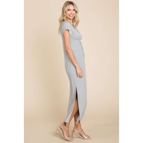 Striped Twisted Detail Dress Striped Twisted Detail Dress