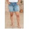 Elle High Rise Rhinestone Cutoff Shorts by Judy Blue