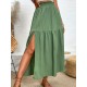 Frill Slit Skirt (multiple color options) Frill Slit Skirt (multiple color options)