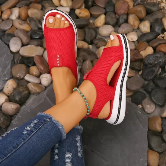 Mesh Open Toe Platform Sandals Mesh Open Toe Platform Sandals