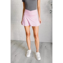 Full Force V Shaping High-Waist Skort in Mauve Peony