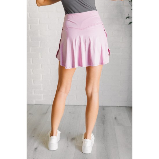 Full Force V Shaping High-Waist Skort in Mauve Peony Full Force V Shaping High-Waist Skort in Mauve Peony
