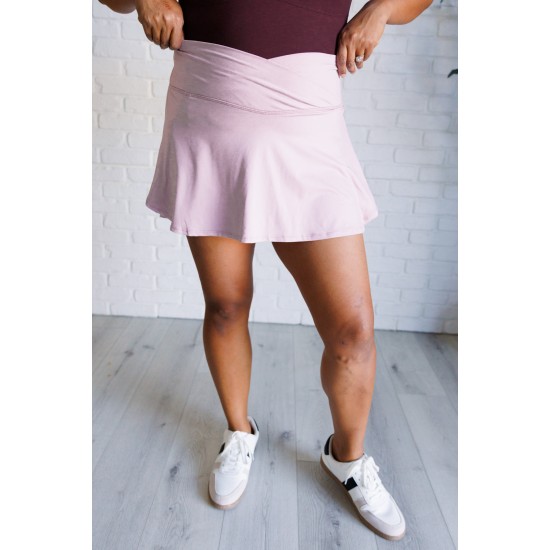 Full Force V Shaping High-Waist Skort in Mauve Peony Full Force V Shaping High-Waist Skort in Mauve Peony