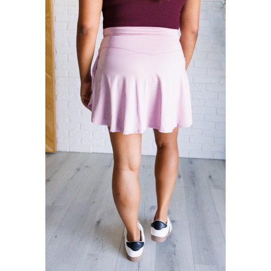 Full Force V Shaping High-Waist Skort in Mauve Peony Full Force V Shaping High-Waist Skort in Mauve Peony