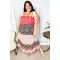Vacay Vibes Floral Smocked Tube Top Tiered Maxi Dress in Orange