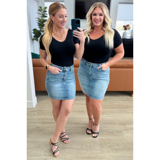 Haley High Rise Control Top Skirt by Judy Blue Haley High Rise Control Top Skirt by Judy Blue