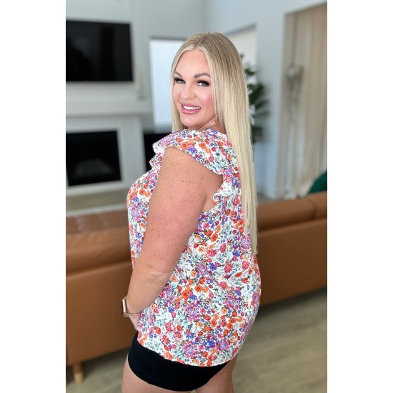 Take A Risk Floral Square Neck Top Take A Risk Floral Square Neck Top