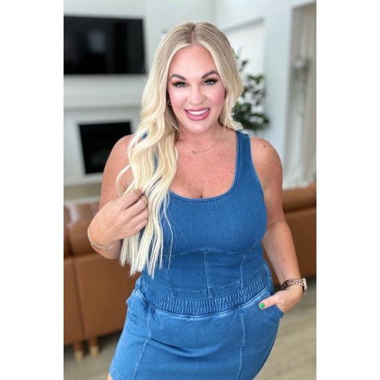 Urban Blues Scoop Neck Top in Light Denim Urban Blues Scoop Neck Top in Light Denim