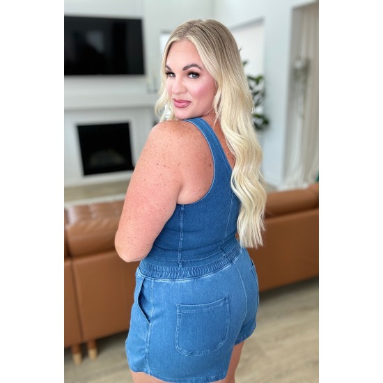 Urban Blues Scoop Neck Top in Light Denim Urban Blues Scoop Neck Top in Light Denim