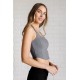 It's All About the Balance Twill Square Neck Crop Top in Titanium It's All About the Balance Twill Square Neck Crop Top in Titanium