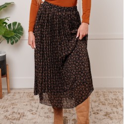 Just What You Wanted Floral Print Pleated Skirt