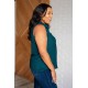 Matter of Fact Pleat Front Sleeveless Blouse in Sea Green Matter of Fact Pleat Front Sleeveless Blouse in Sea Green